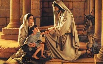 Jesus curando um garoto enfermo