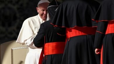 Papa Francisco e cardeais
